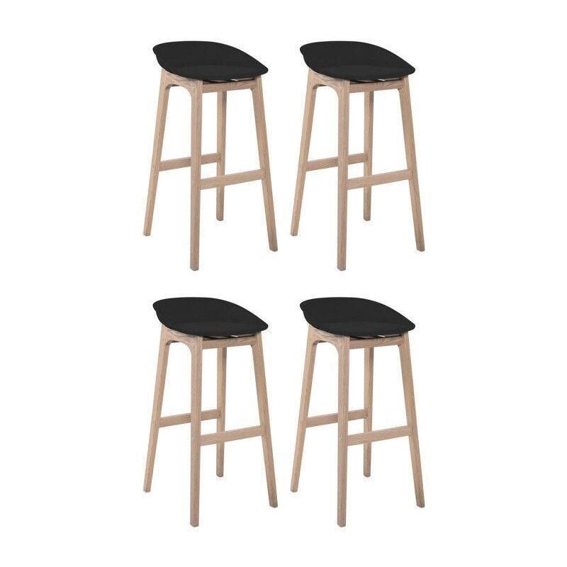 Mob-in - Lot de tabourets de bar en bois 65cm riva