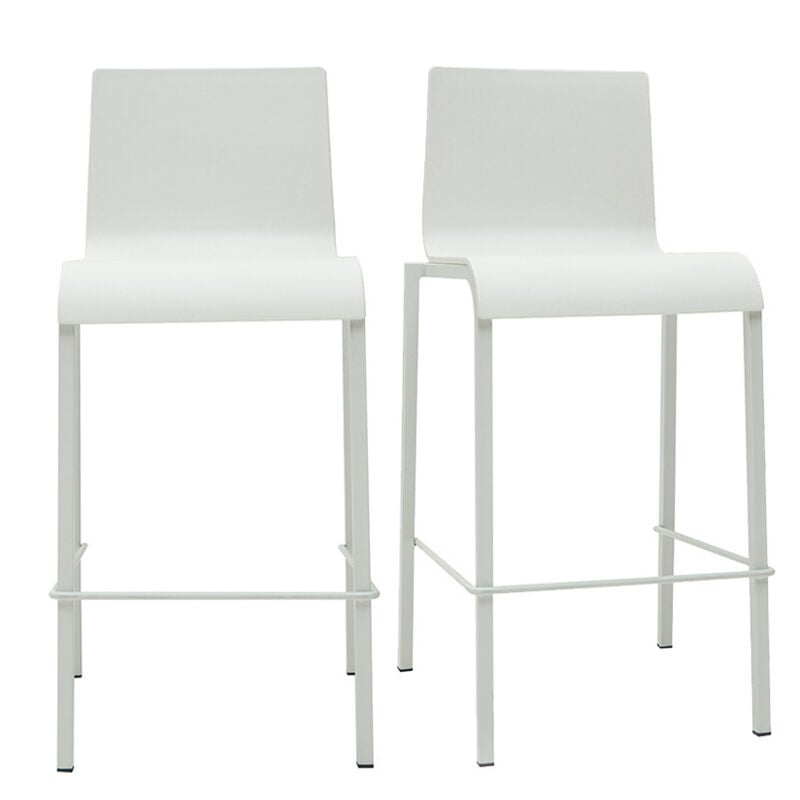 Miliboo - Tabourets de bar design empilables blancs H65 cm (lot de 2) kupa