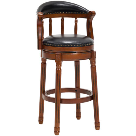 Tabourets de bar en cuir en cuir Cow Top,chaise pivotante à 360 degrés avec dossier pour le plan de travail de la cuisine,tabourets de bar Morden(HA)