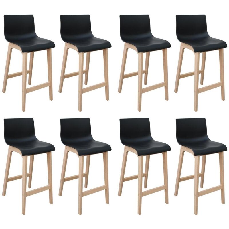 Lot de tabourets de bar en chêne 65cm TANNA