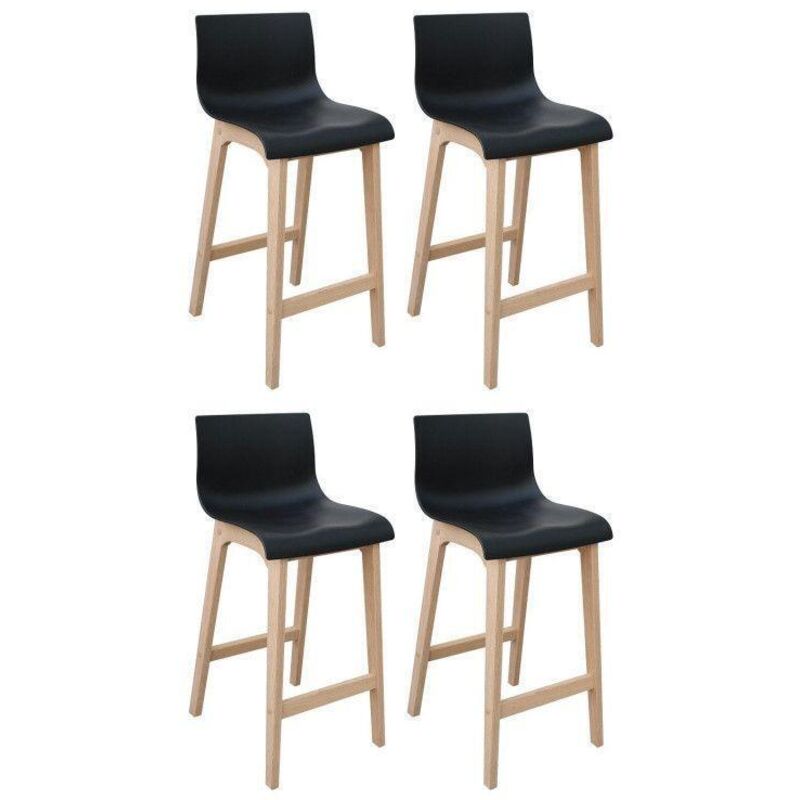 Mob-in - Lot de tabourets de bar en chêne 65cm tanna