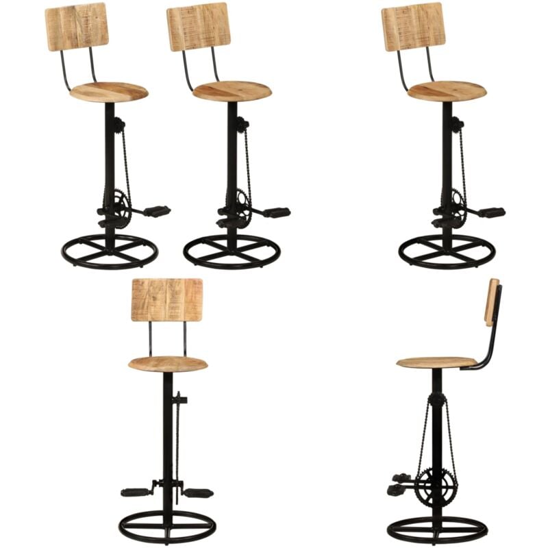 Vidaxl - Tabourets de bar lot de 2 bois massif de manguier - Tabouret De Bar - Chaise De Bar - Tabouret De Cuisine - Mobilier De Salle à Manger