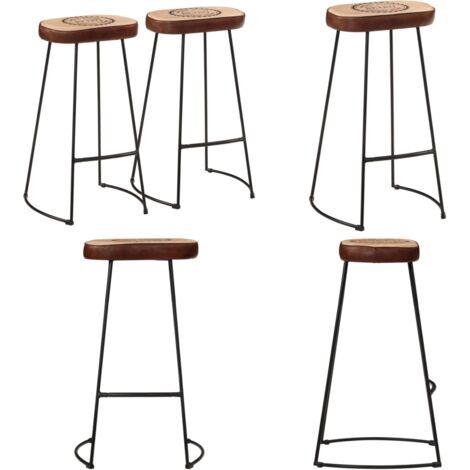 Tabourets de bar lot de 2 marron foncé 44x37,5x78 cm - Tabouret De Bar - Tabouret De Comptoir - Chaise De Bar - Mobilier De Cuisine - Décoration Intérieure - Home & Living