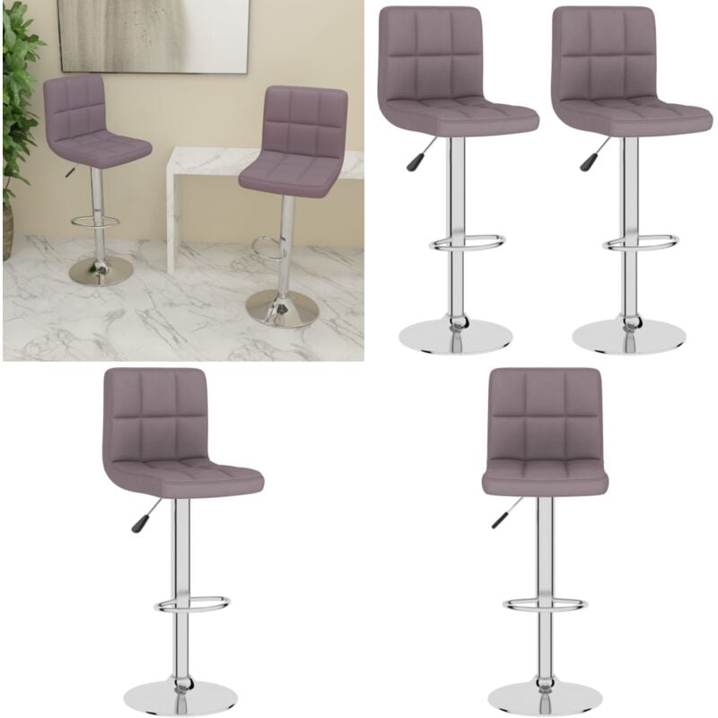 Vidaxl - Tabourets de bar lot de 2 taupe tissu - Tabouret De Bar - Chaise De Comptoir - Tabourets De Comptoir - Fauteuil De Bar - Mobilier De Cuisine