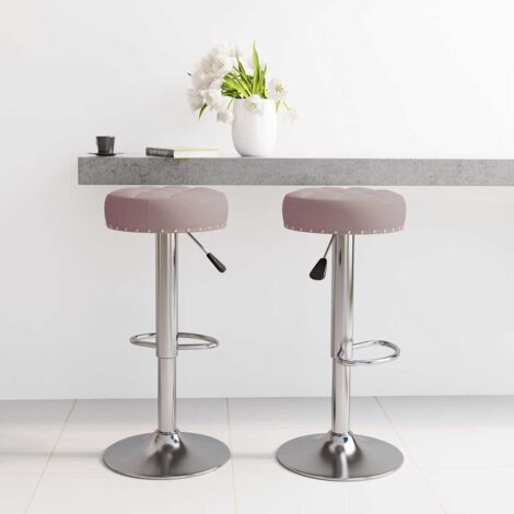 Tabourets de bar lot de 2 taupe tissu vidaXL