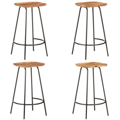 Tabourets de bar lot de 4 bois d'acacia solide vidaXL