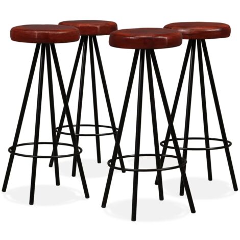 Tabourets de bar lot de 4 cuir véritable vidaXL767337
