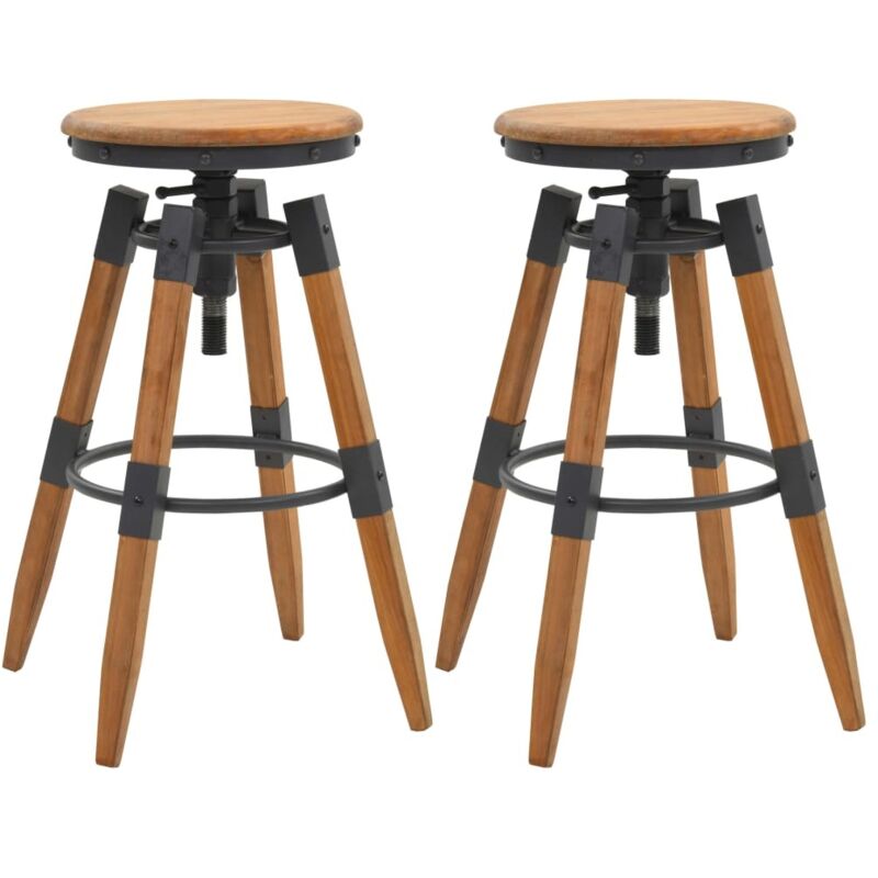 Vidaxl - Tabourets de bar lot de 2 bois de sapin solide