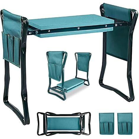Tabourets de Jardinage Agenouilloir siège de Jardin Siège de Jardinier Pliable Banc Agenouilloir de Jardin avec kit Tabouret de Jardin (C, Green)