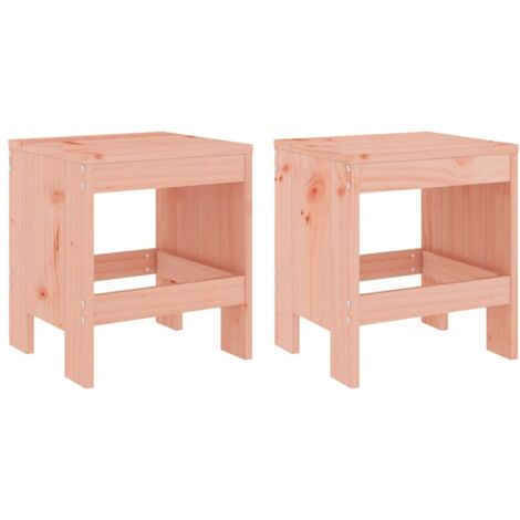 Tabourets de jardin，Repose-pied lot de 2 40x36x45 cm bois massif Douglas CFW70383
