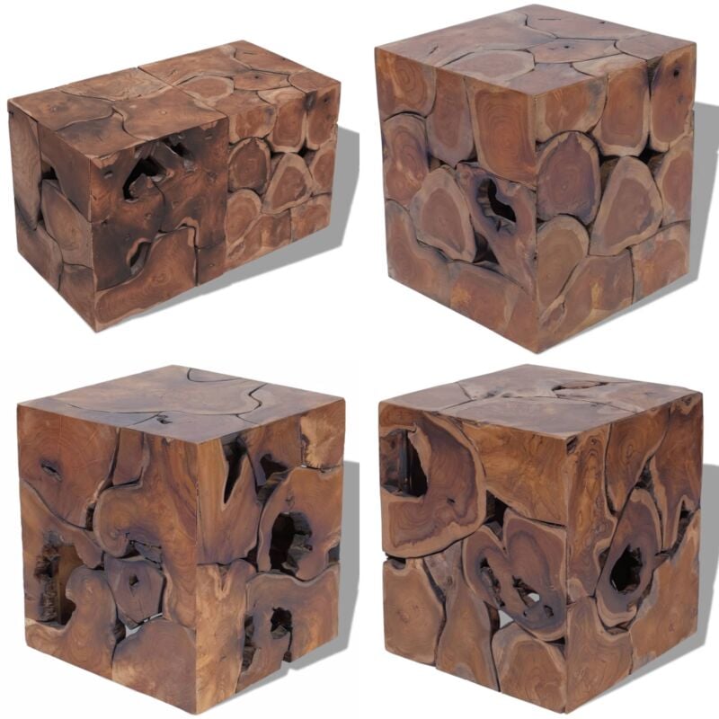 Tabourets/Table basse teck massif - tabouret - tabourets - Home & Living