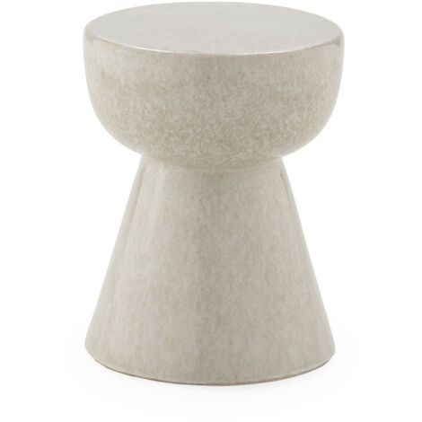 Taburete 33X33X44 Ceramica Beige