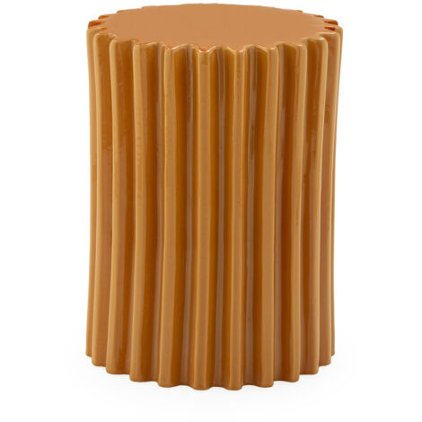 Taburete 33X33X45 Ceramica Naranja