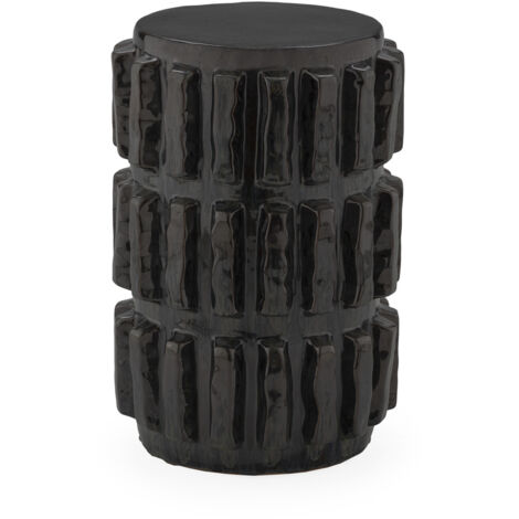Taburete 35X35X45 Ceramica Negro