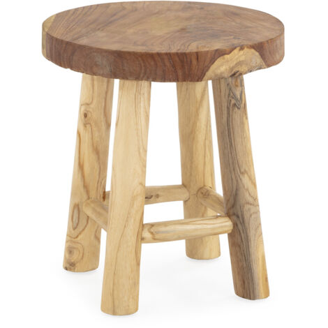 Taburete 40X40X45 Madera De Teca Natural