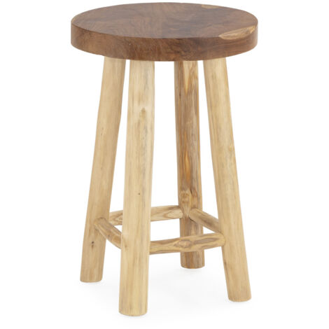 Taburete 40X40X60 Madera De Teca Natural