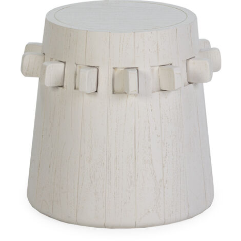 Taburete 44X44X45 Madera Blanco