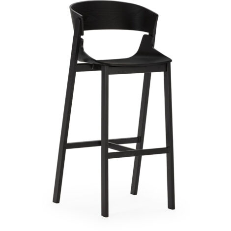 Taburete 50,8X47X105 Madera/Metal Negro