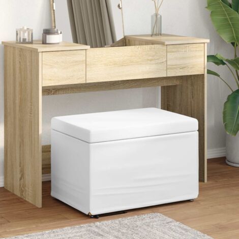 Taburete 61 x 41 x 40 cm Cuero Sintético y Madera Fabricada