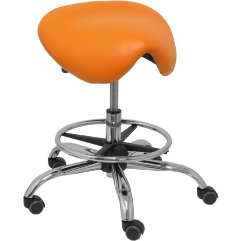Taburete Alatoz similpiel naranja