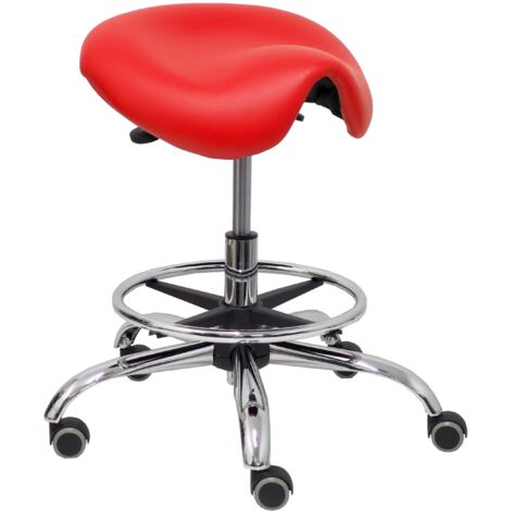 Taburete Alatoz similpiel rojo