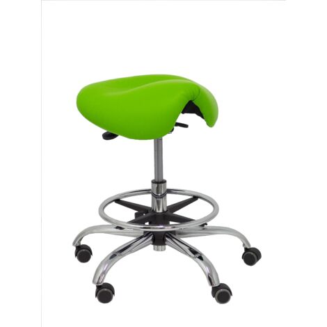 Taburete Alatoz similpiel verde pistacho
