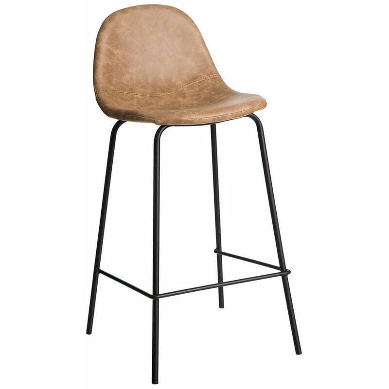 

Taburete alto bar diseño Beige PU/metal salón