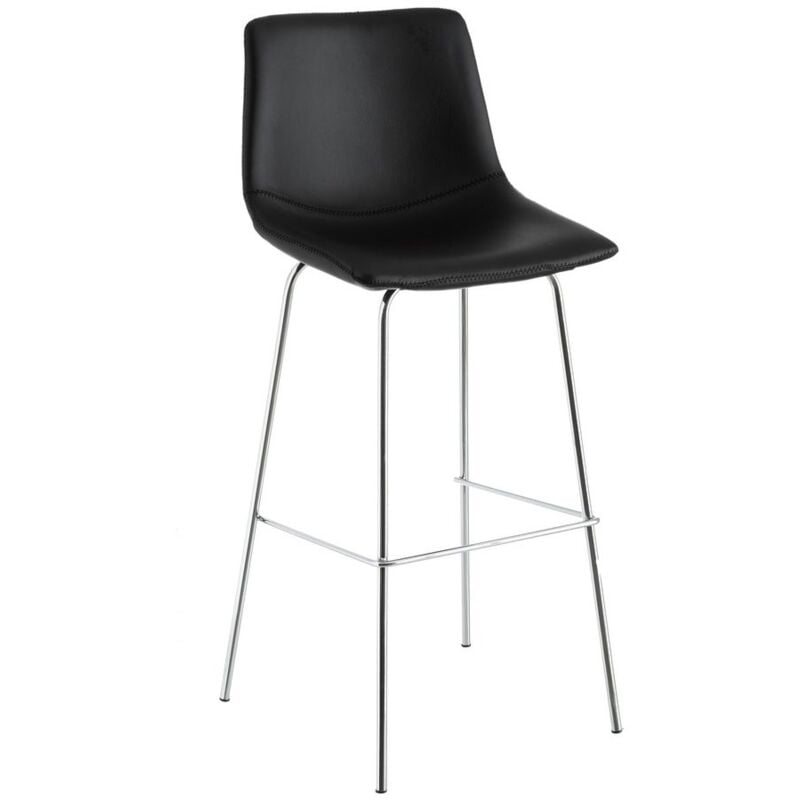 

Taburete alto bar contemporáneo negro acero PU de 109x46x46cm