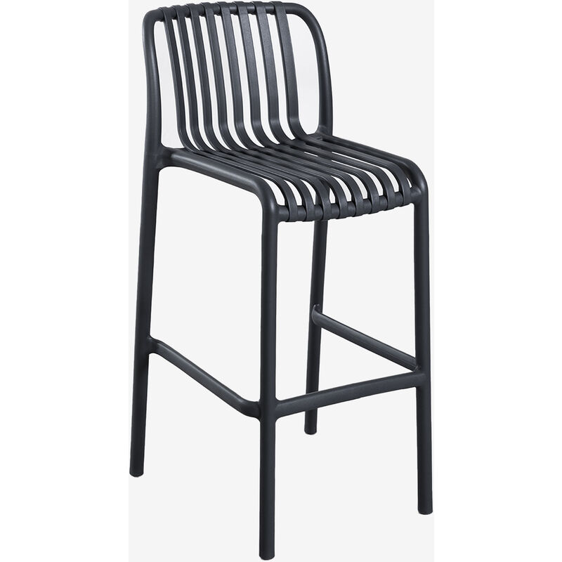 

Taburete Alto de Jardín Wendell Gris Grafito ↑77 cm - Sklum