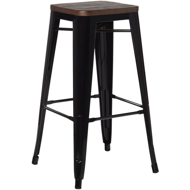 Taburete Alto LIX Madera Negro Madera Oscura - 4140_9554