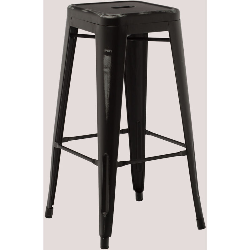 

SKLUM Taburete Alto en Acero (76 cm) LIX Vintage Comedor Cocina Bar Estilo Industrial - Negro