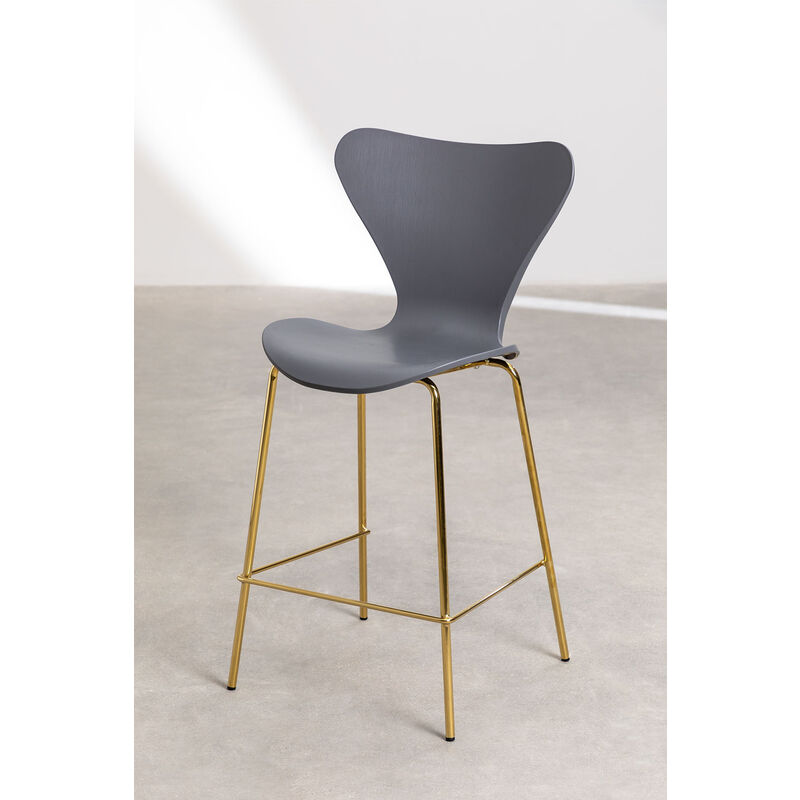 

Taburete Alto Uit Gris Oscuro ↑66 cm Dorado - Sklum