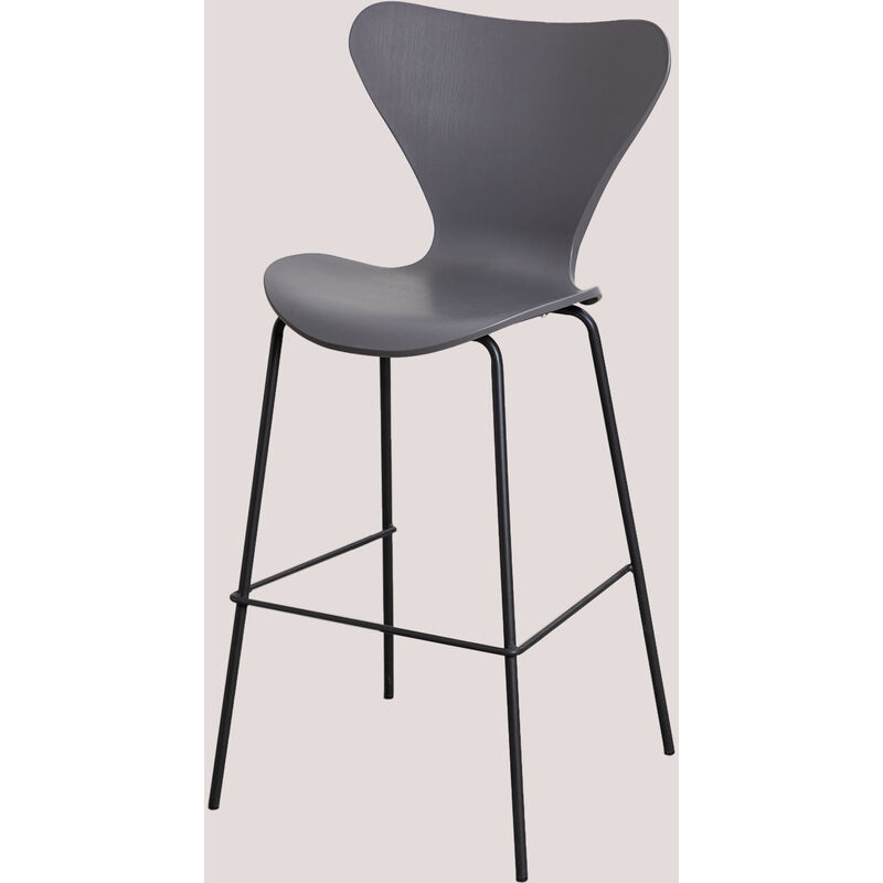 

Taburete Alto Uit Gris Oscuro ↑76 cm Negro - Sklum