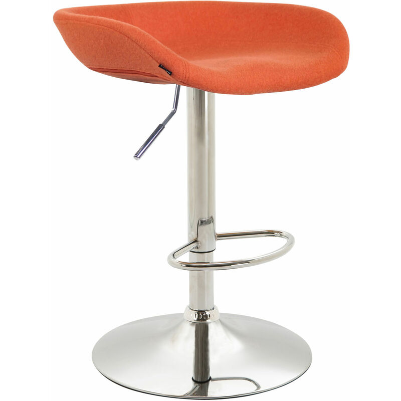

CLP - Taburete Anaheim Tapizado En Fieltro Naranja Metal cromado