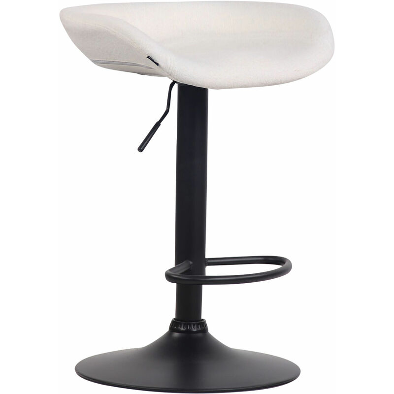 

CLP - Taburete Anaheim Tapizado En Fieltro Blanco Metal negro mate