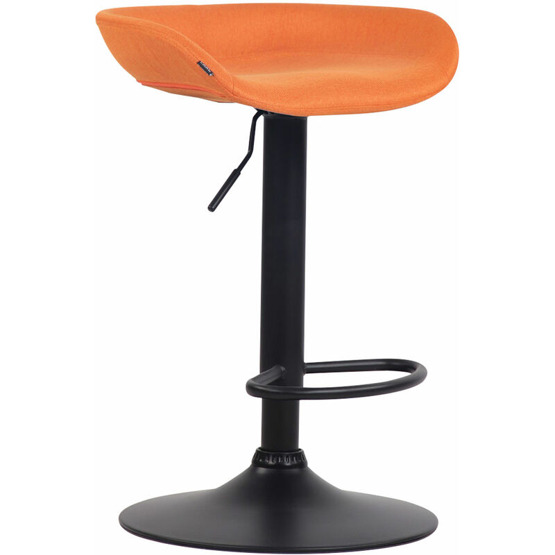 

CLP - Taburete Anaheim Tapizado En Tela Naranja Metal negro mate