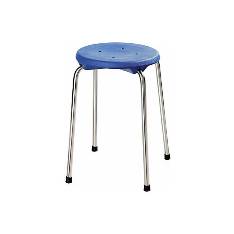 Taburete apilable de acero inoxidable  altura del asiento 500 mm