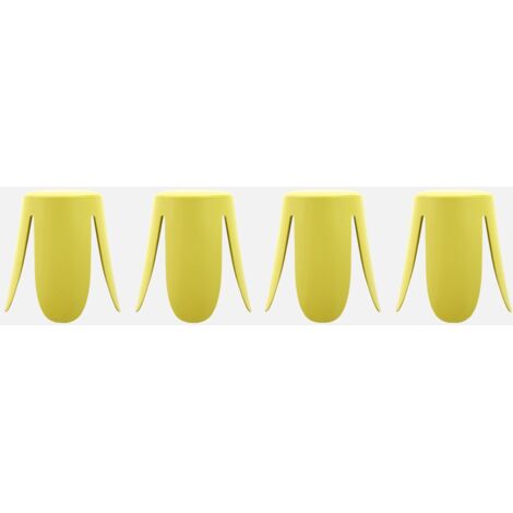 Taburete apilable polipiel, set de 4