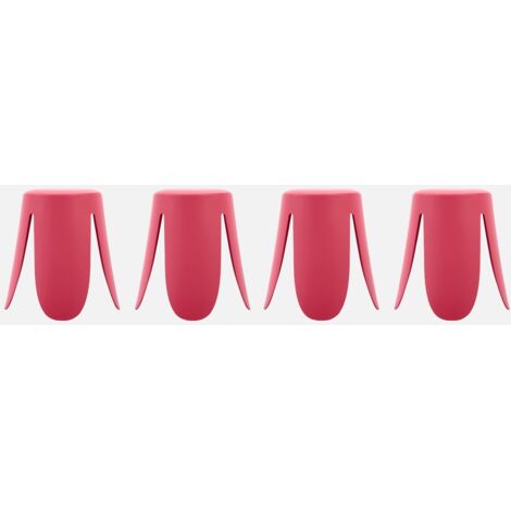 Taburete apilable polipiel, set de 4