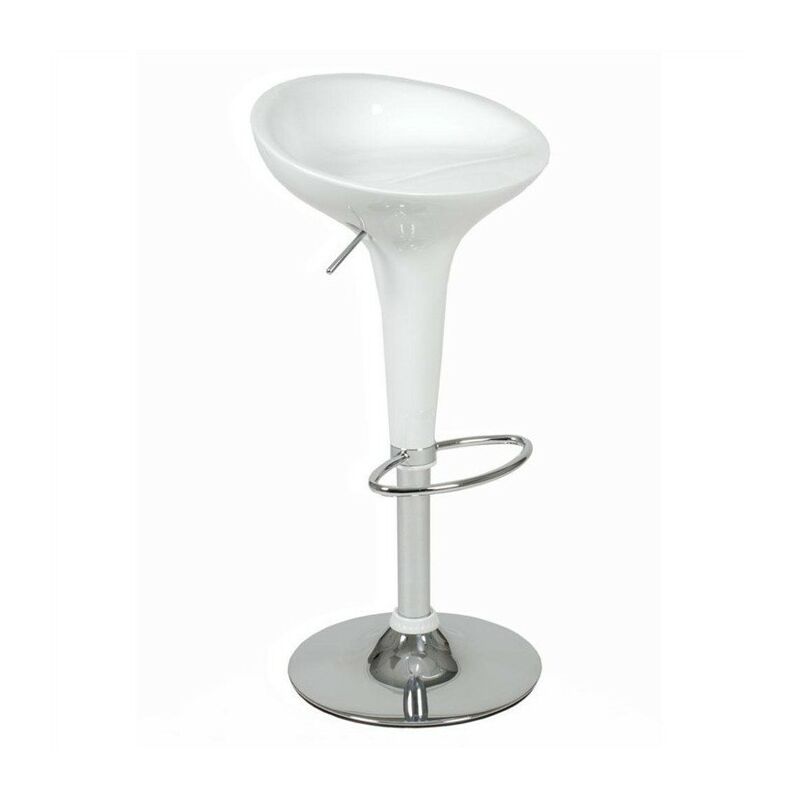 

Taburete AUSTIN ( L ), cromado, abs blanco
