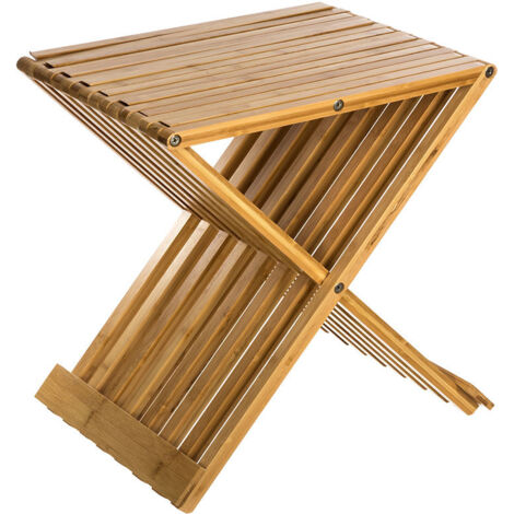 Taburete auxiliar plegable de bambú - 5five