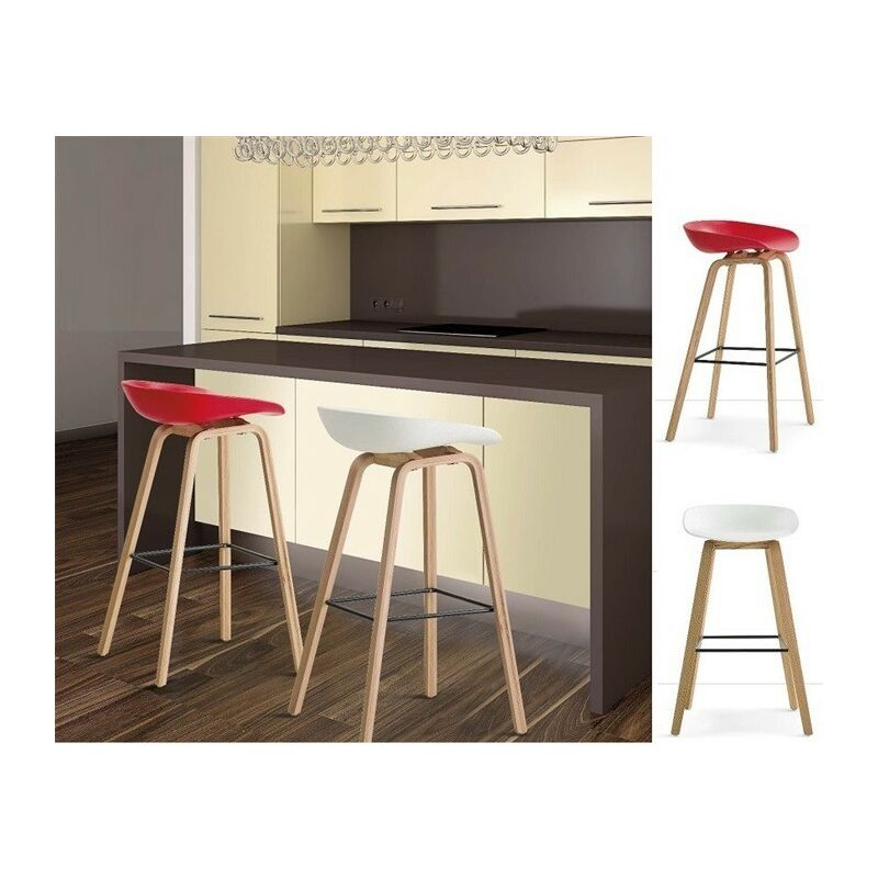 

Taburete AWAK (HT), madera, asiento negro