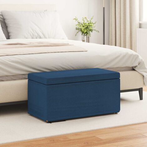 Taburete Azul 81 x 41 x 40 cm Tela y Madera Ingeniería