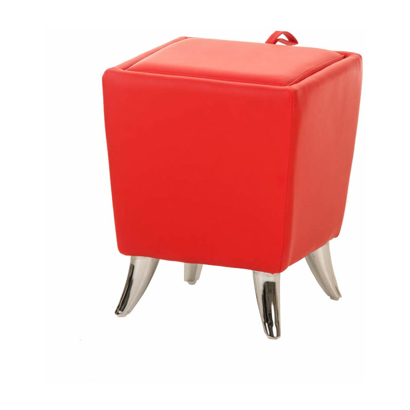

Taburete Puff De Almacenamiento Roxy Rojo