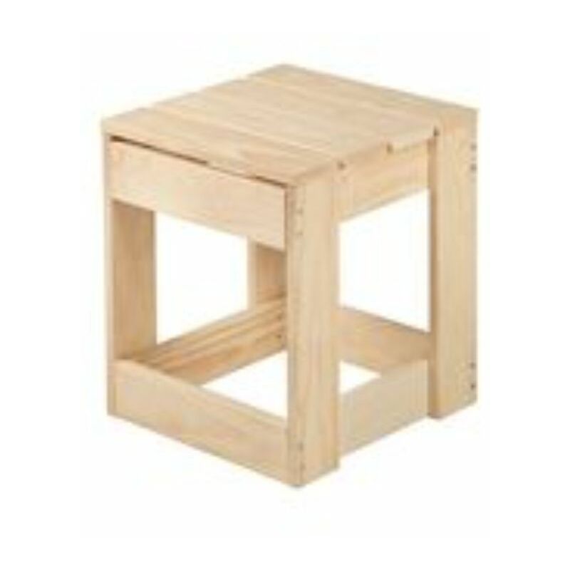 

Taburete Bajo De Madera Maciza De Pino 45,5X37X37C