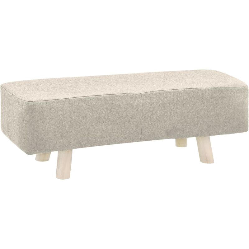 

Taburete de Tela Crema 80x28x26 cm - Crema - Vidaxl