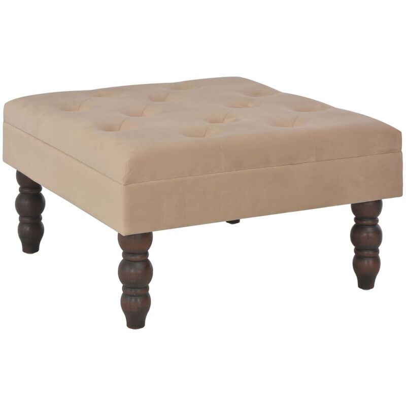 

Taburete beige 60x60x36 cm terciopelo