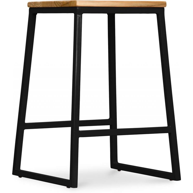 

Taburete Big Boy Negro Madera, Acero, Metal, Madera