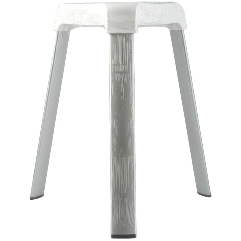 

Taburete Blanco Pies Alu Anti-Derapante