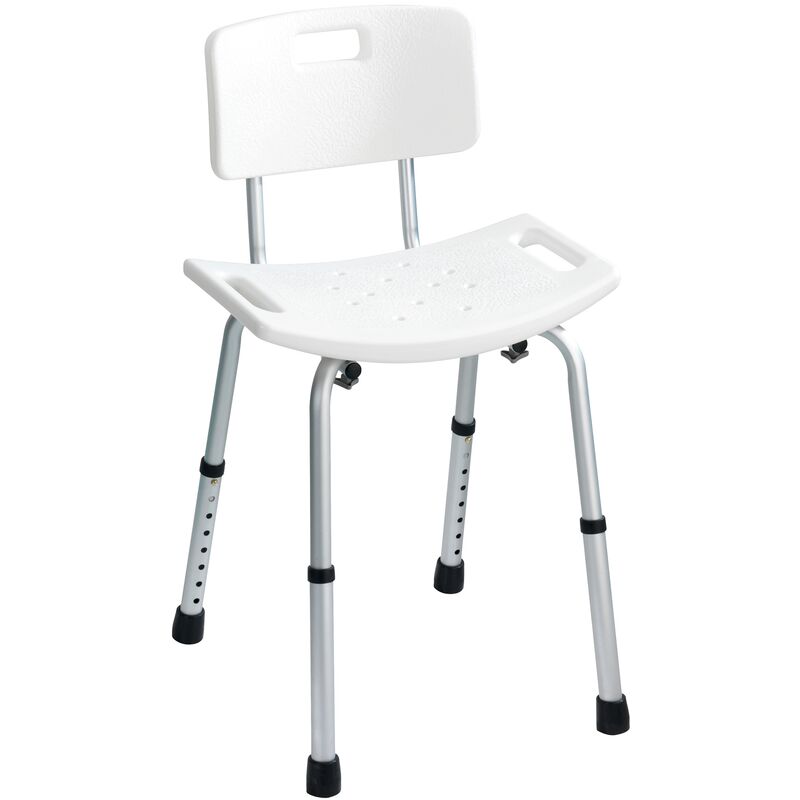 

Taburete de baño con respaldo Secura regulable en altura